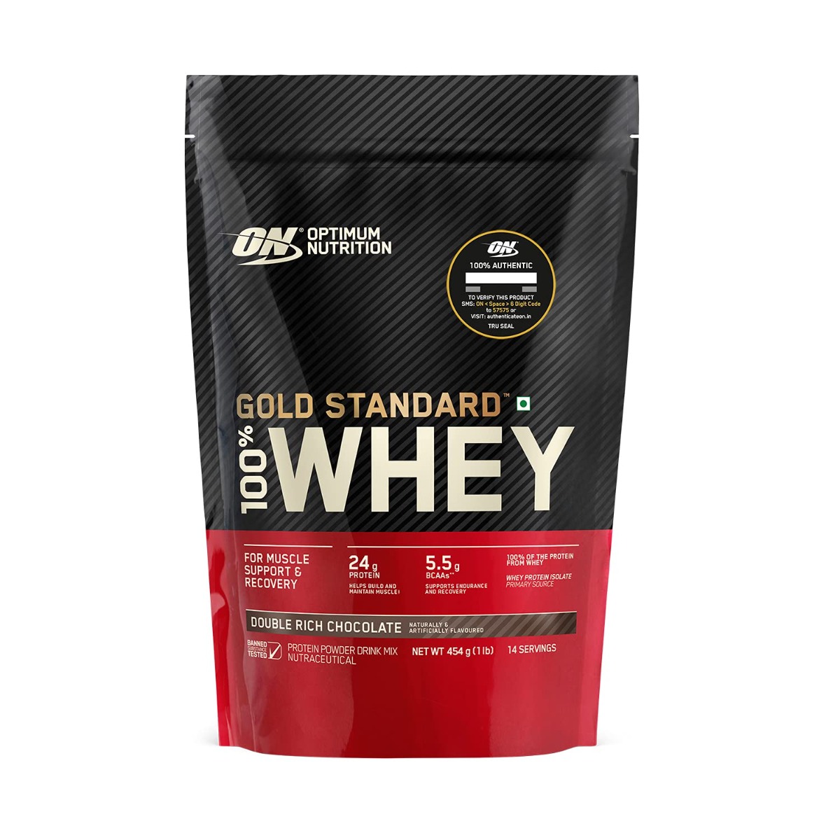 Optimum Nutrition 100% Whey Protein Powder – 1lbs