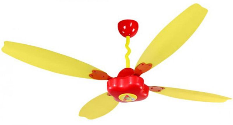 Orient 48-Inch Fantoosh Ceiling Fan Red Yellow