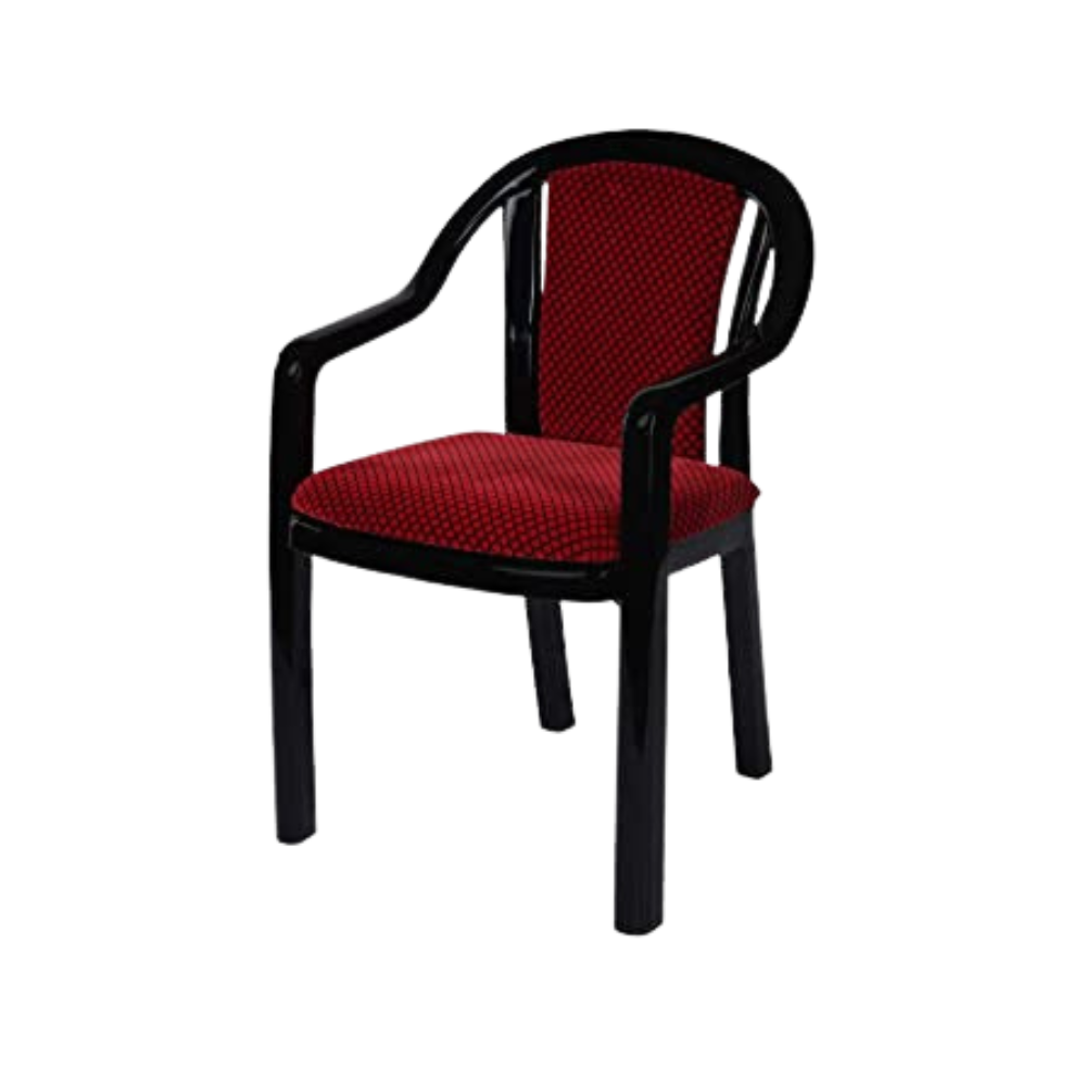 Supreme Ornate Chair(Black & Maroon)