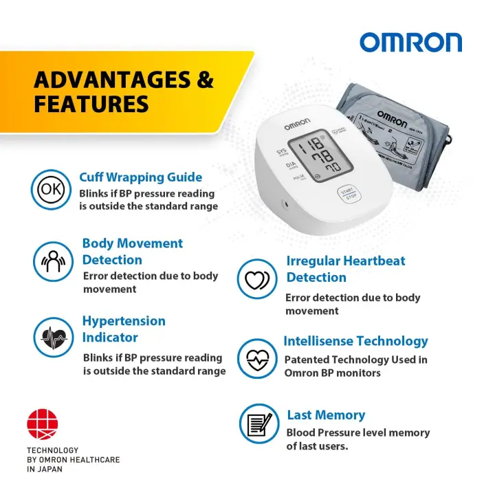 Omron HEM 7121J Fully Automatic Digital Blood Pressure Monitor with Intellisense Technology r Most Accurate Measurement (White)