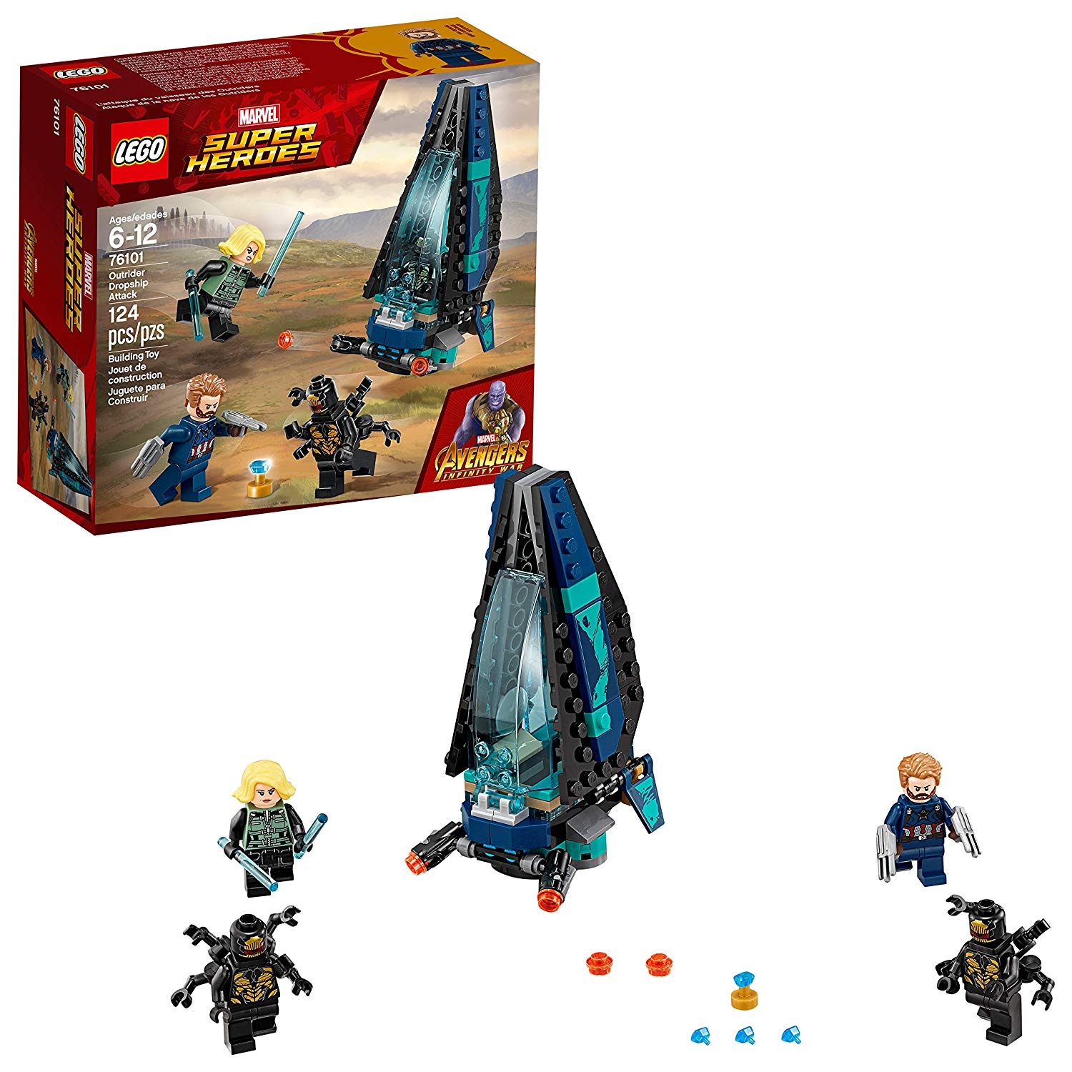 LEGO Marvel Super Heroes Avengers: Infinity War Outrider Dropship Attack Building Kit (124 Piece)LEGO-76101 