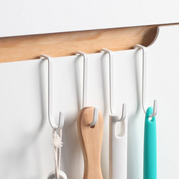 Over The Cabinet Door Double Hooks for Kitchen, Cabinet, Drawer, Bathroom, Wardrobe (1 pc)