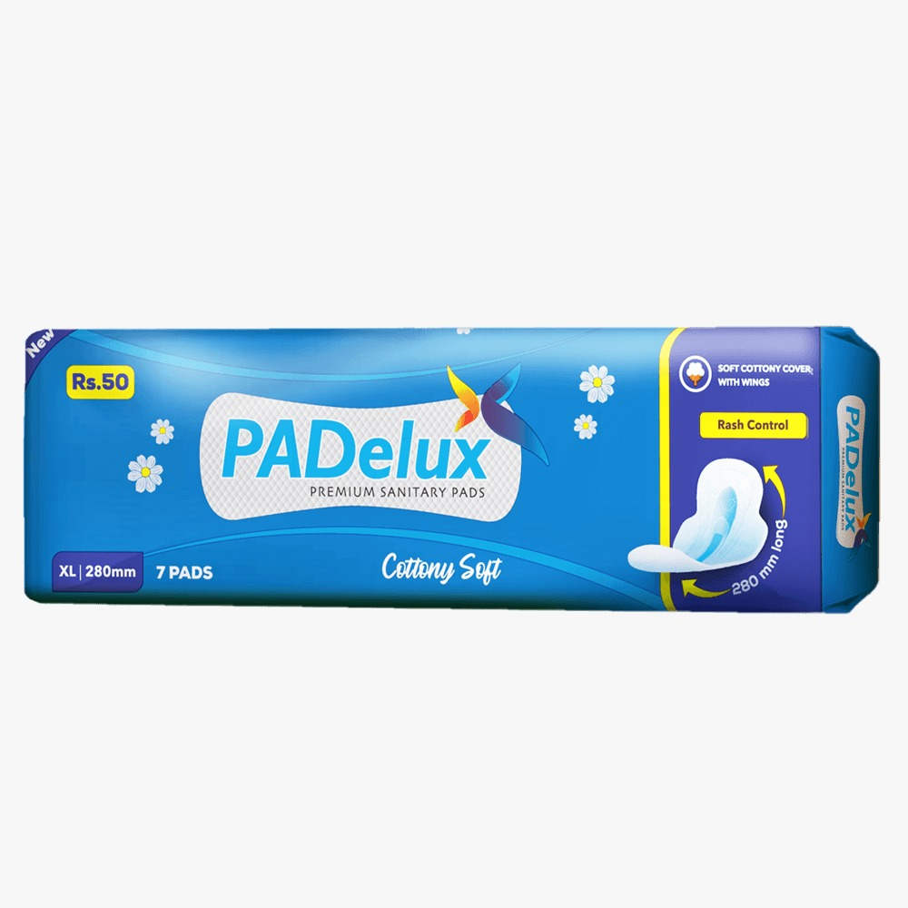 PADelux Premium Sanitary Pads - XL 280mm - 7 Pads Cottny Soft