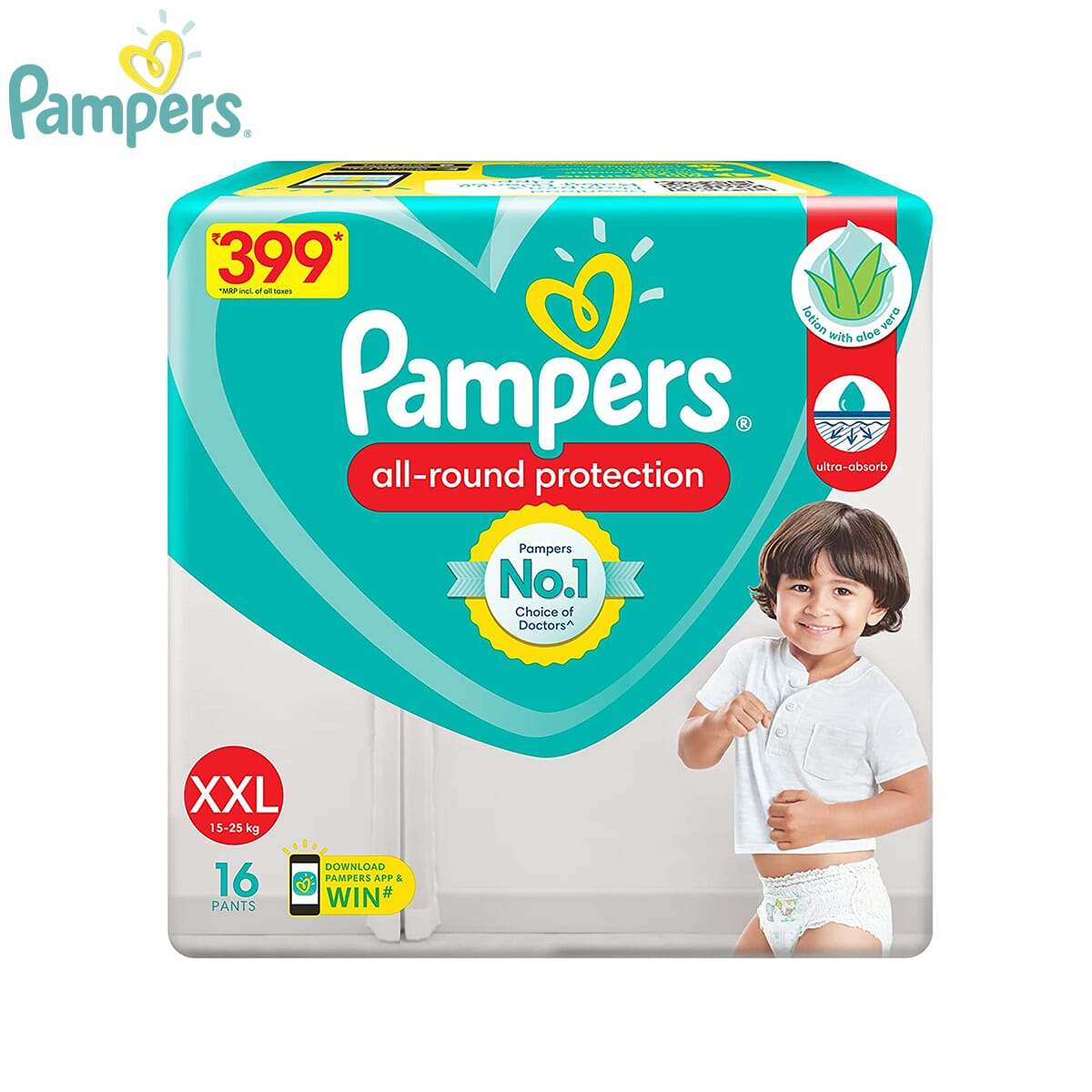 Pampers Baby Diaper Pants 16s Count Double (XXL)
