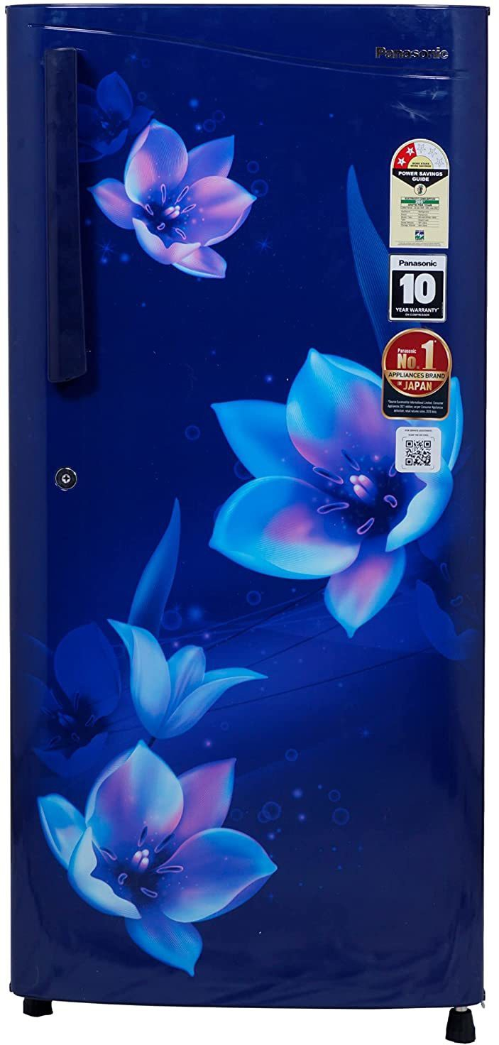 Panasonic 197 Litre Single Door Floral In Blue With Handle-NR-A201BTAN