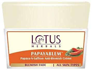 Lotus Herbal Papayablem Papaya-n-Saffron Anti-Blemish Cream 50g