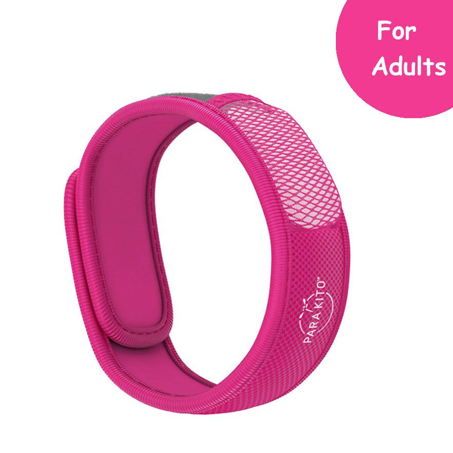PARA’KITO FNGWB1ENC11 - Parakito Mosquito Repellent Wristband Pink (EN) For Adults