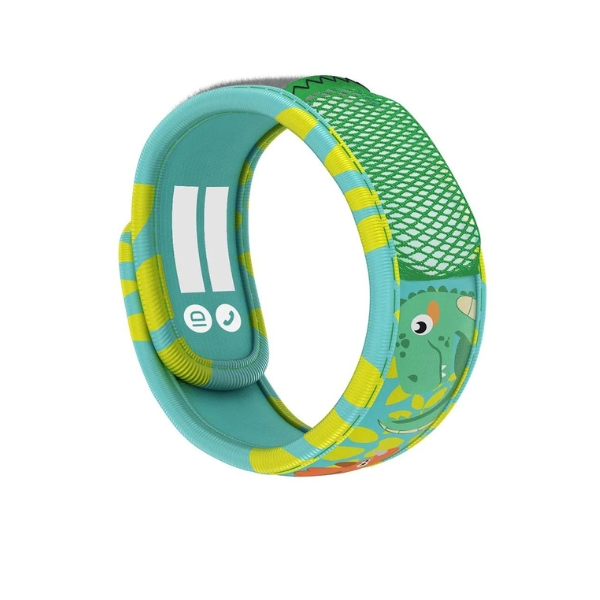 PARA’KITO FNGWB1ENK36 - Parakito Wristband Kids Green Dinosaur - Mosquito Repellent Wristband