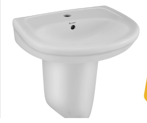 Parryware Joy Wall Hung Basin With Half Pedestal Set C042B/C0323