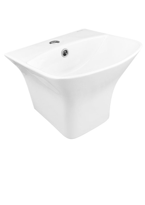 Parryware Aster Single Piece Basin with Pedestal White - C8929