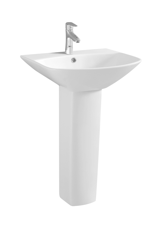 Parryware Inslim Wash Basin with Pedestal White - C8924