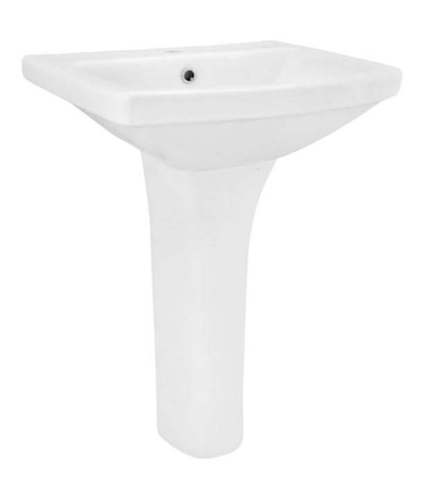 Parryware QubeX Wash Basin With Pedestal White C041Y