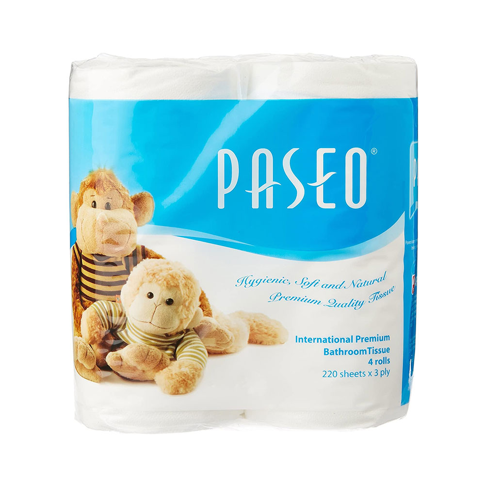 Paseo Toilet Roll 220s 3Ply 4 rolls Embossed Paseo Elegant 25021103