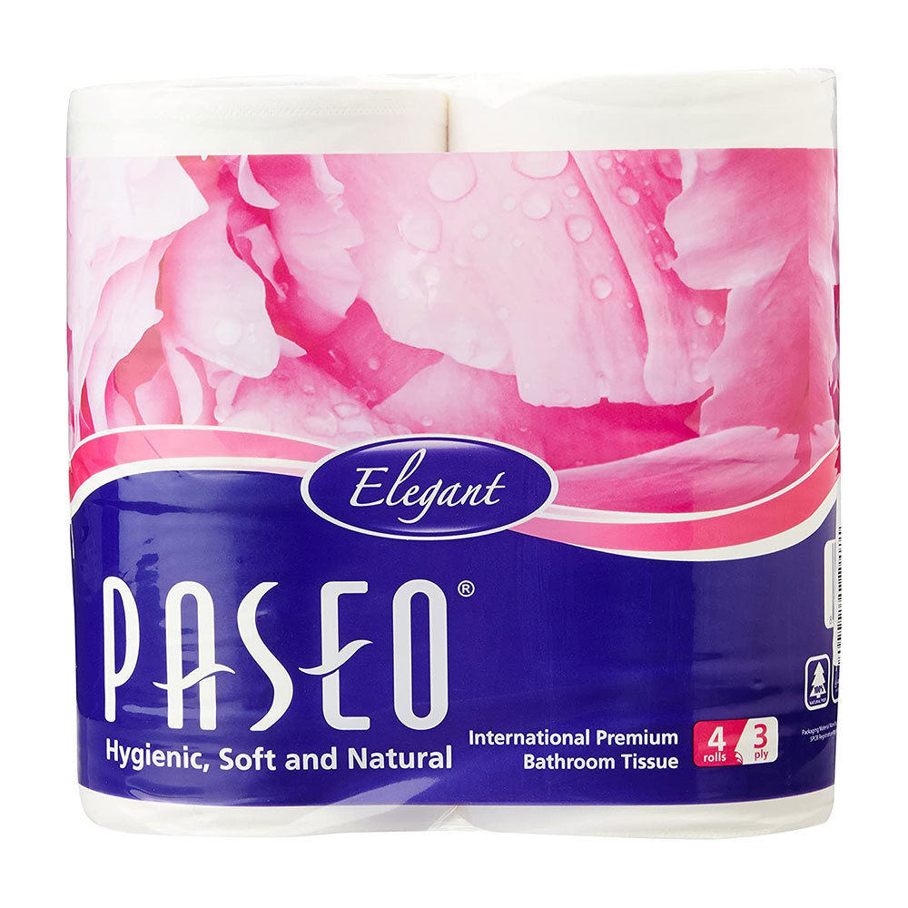 Paseo Toilet Roll 300s 3Ply 4 rolls Embossed Paseo Elegant 25021105