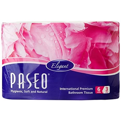 Paseo Toilet Roll 300s 3Ply 6 rolls Embossed Paseo Elegant 25021106