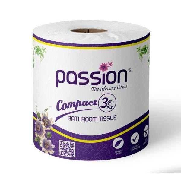 Passion Compact 3ply Bathroom Tissue 1 Roll 400 sheets