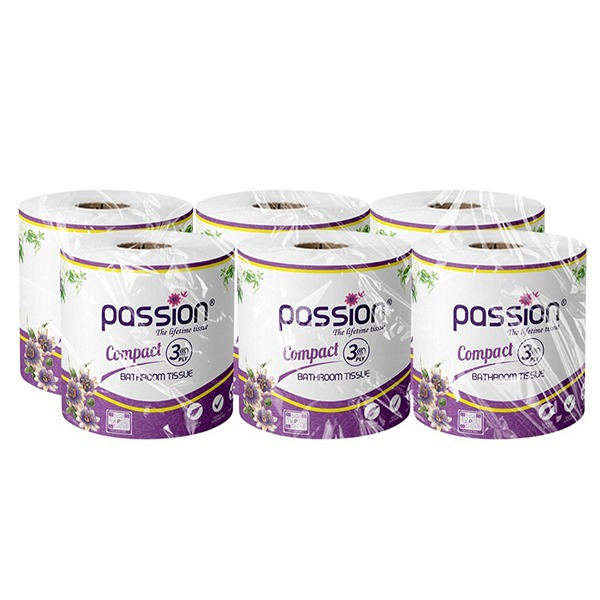 Passion Compact 3ply Bathroom Tissue 6 Roll 400 sheets