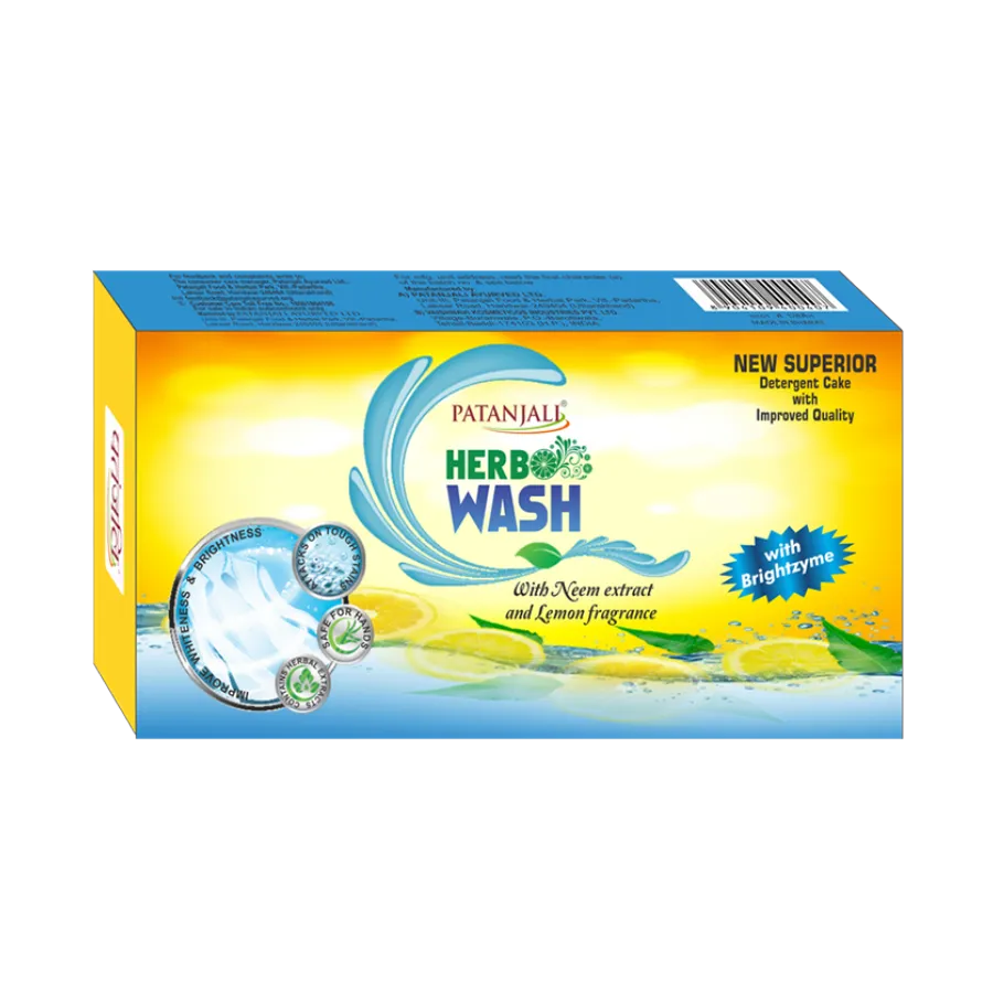 Patanjali Herb Wash Neem & Lemon Bar 250g