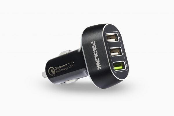 Prolink PCC33502 3-Port 35W Car Charger with IntelliSense / 1x QC3.0 / 2x USB (Black)