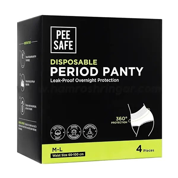 Pee Safe Disposable Period Panty - Medium To Large - Pack Of 4