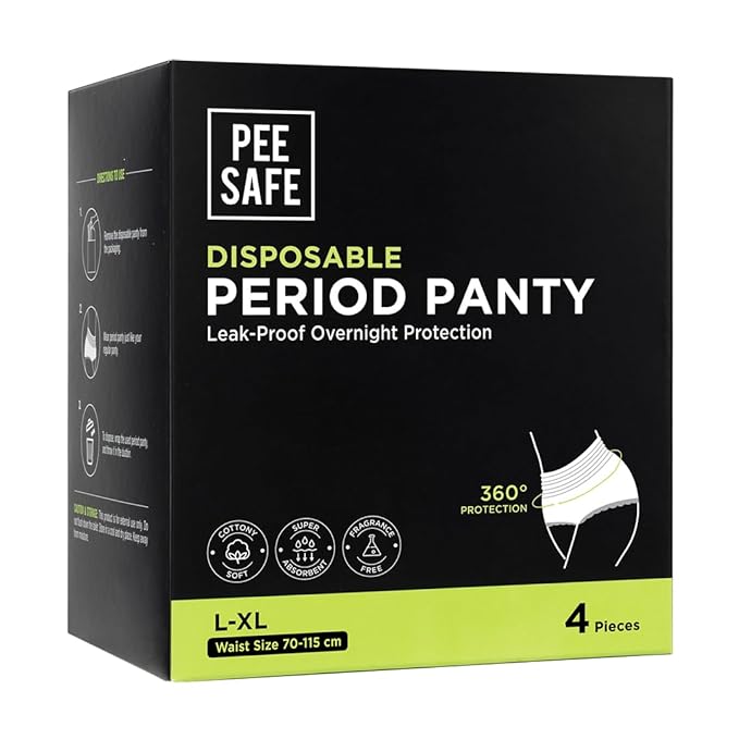 Pee Safe Disposable Period Panty - Large To Extra Large (27"- 45") Pack Of 4