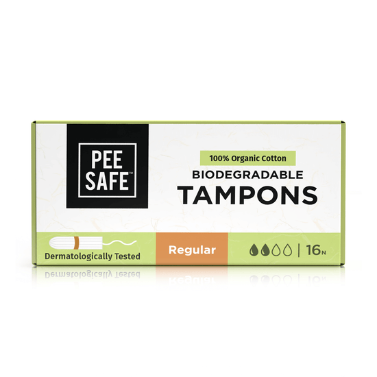 Pee Safe Biodegradable Organic Cotton Tampon (Regular)