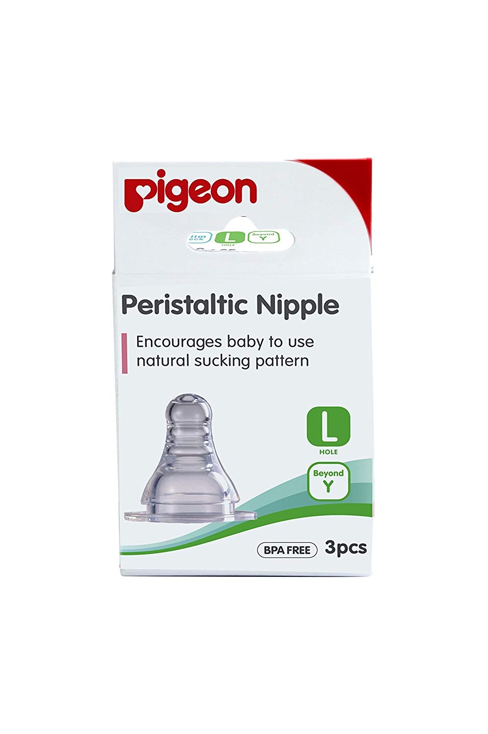 Pigeon Peristaltic Nipple L 3PCS 88017