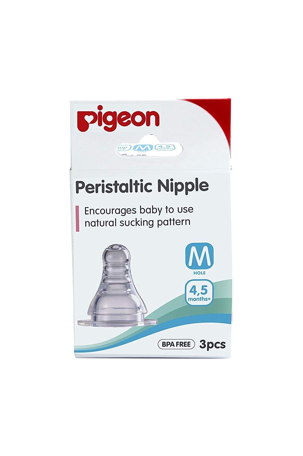 Pigeon Peristaltic Nipple M 3PCS 88015