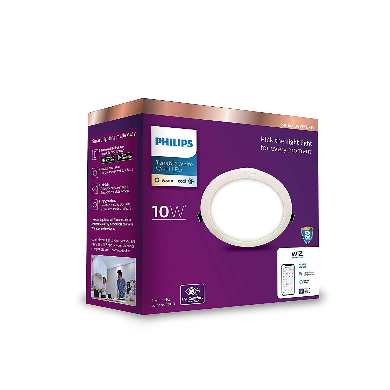 Philips 10w Round Philips Smart WiFi LED DL