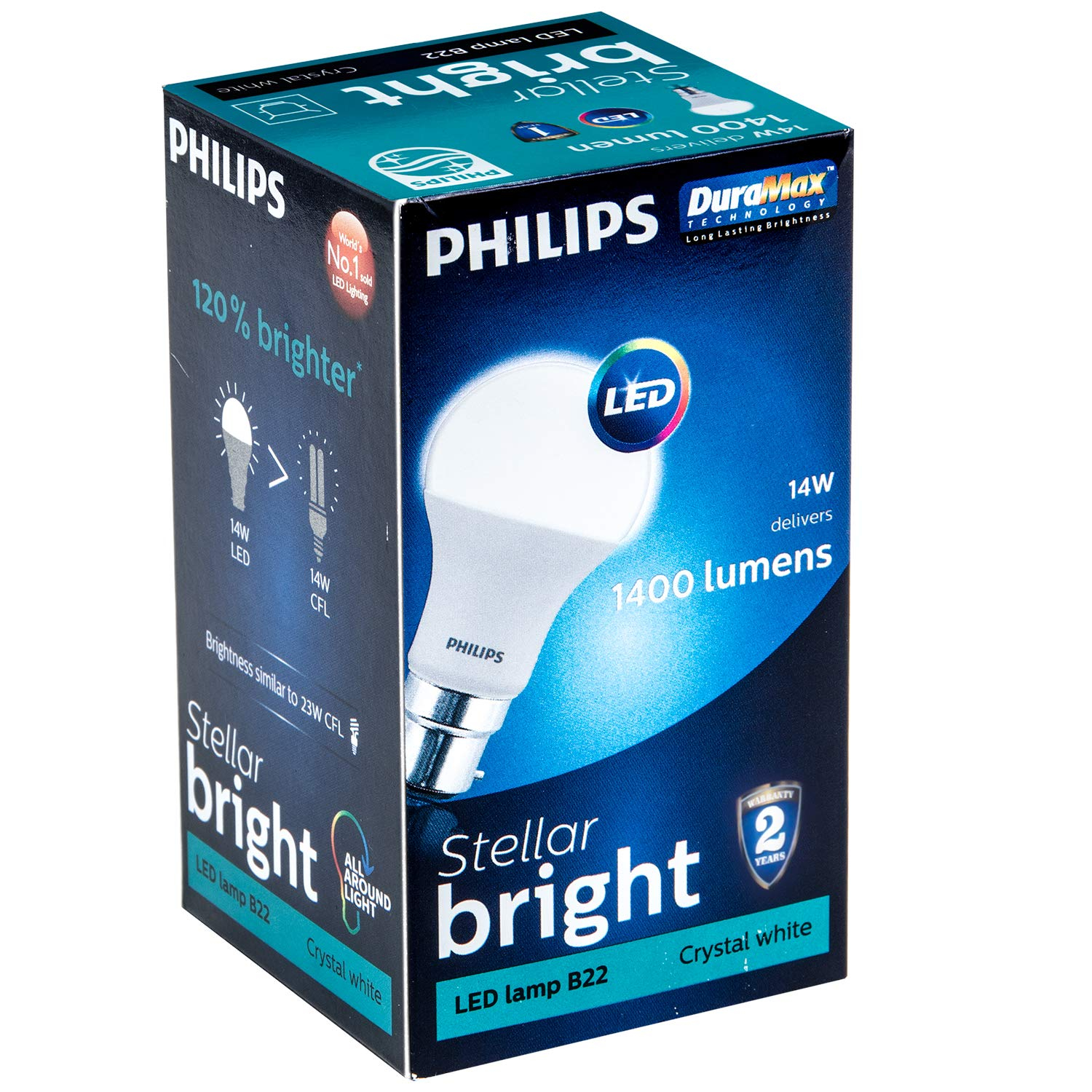Philips StellarBright 14W 1400lm WW/CDL B22/E27  A60M
