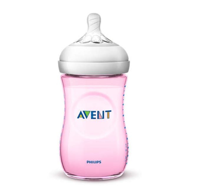 Philips Avent Natural II Baby Bottle 260ML/9OZ Single Pack Pink SCF694/13