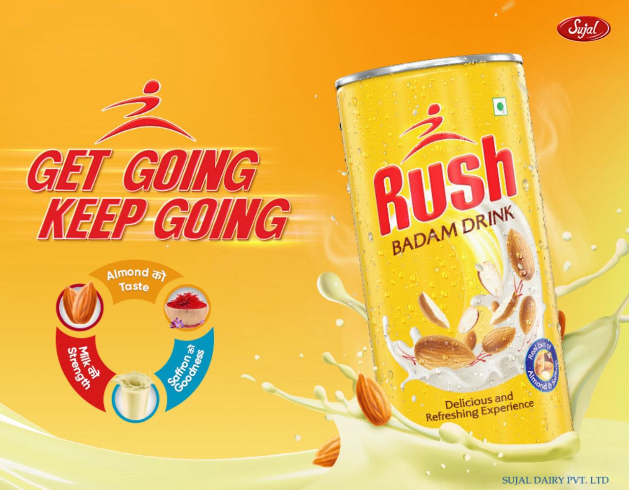 Sujal Rush Badam Drink 180ml