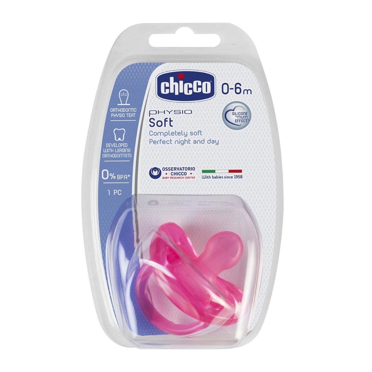 Chicco Physio Comfort Soother 0-6M Pink C-Type