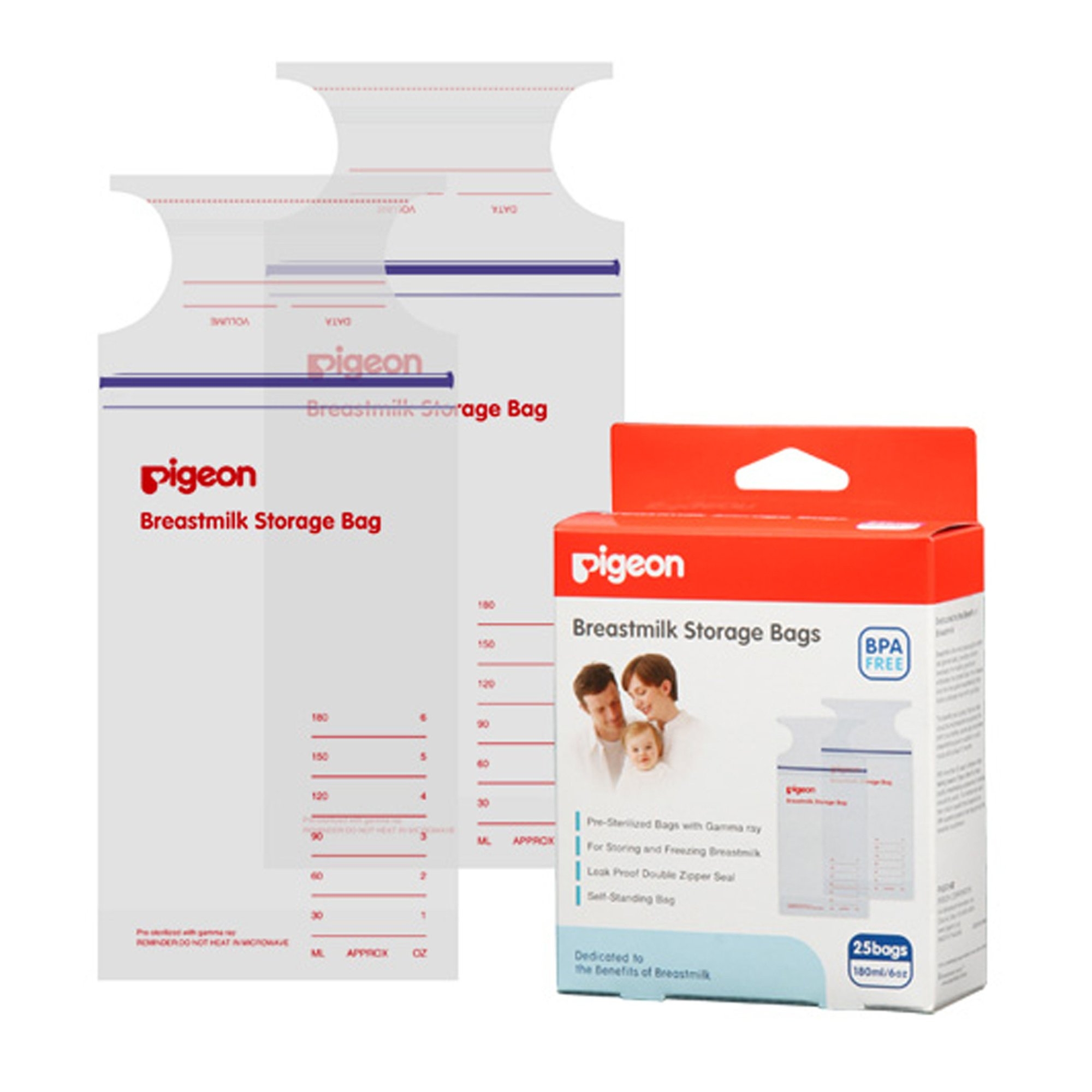Pigeon Breast Milk Storage Bags 25Bag Per Box