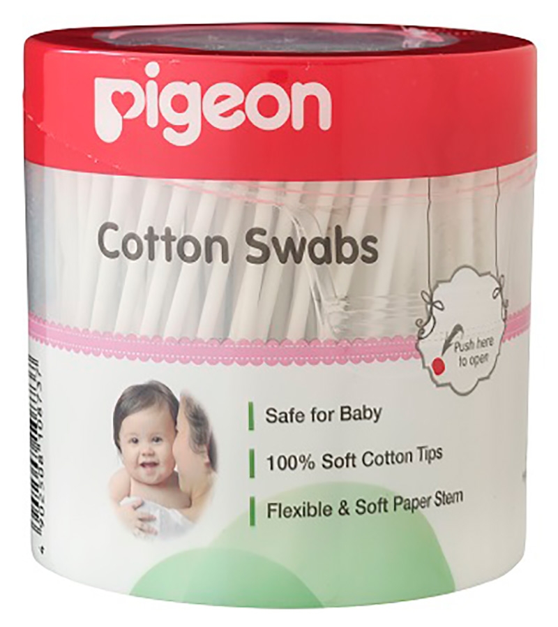 Pigeon Cotton Swabs 200 PCS/Hinged Case 10873-D