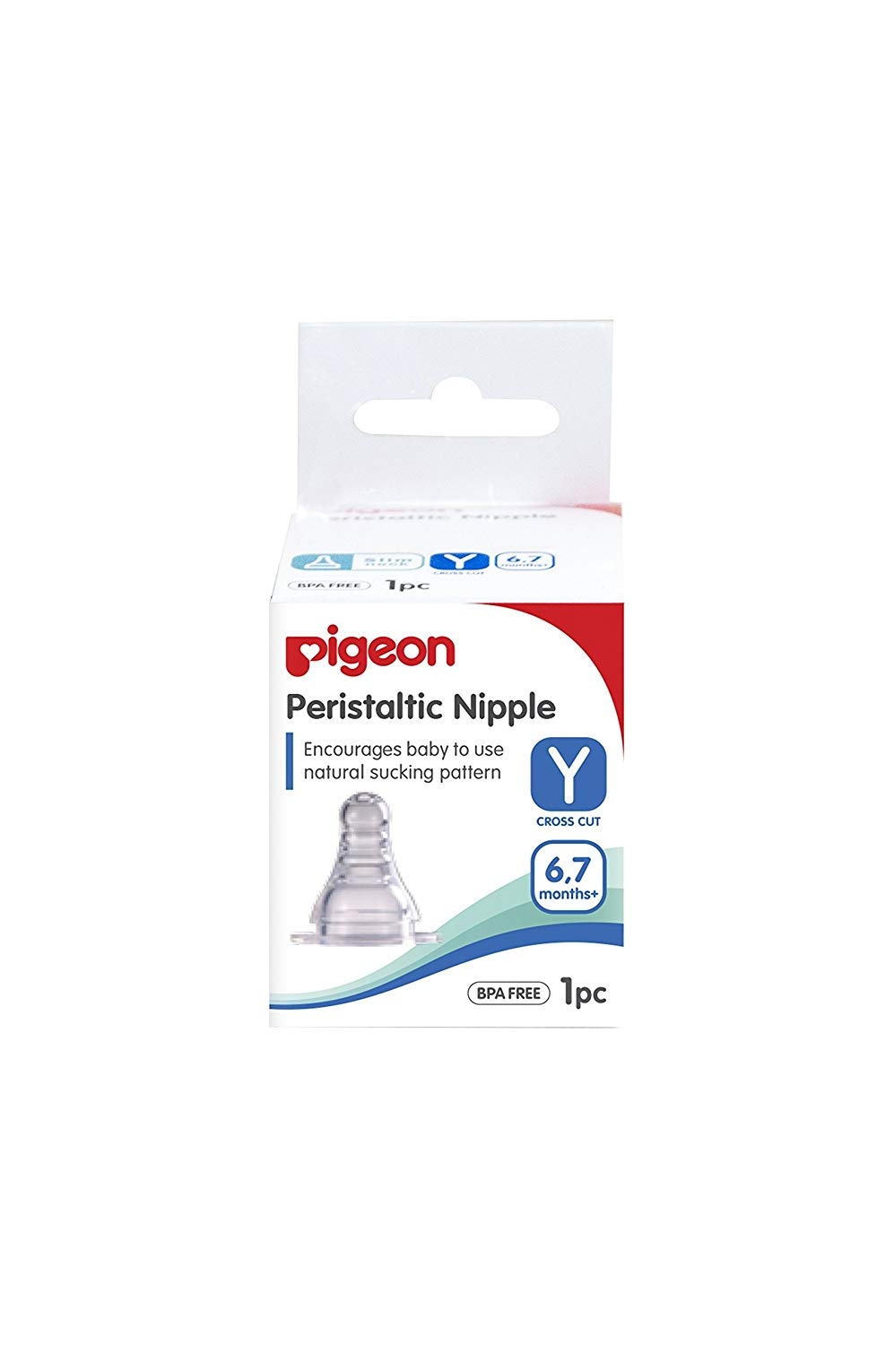 Pigeon Peristaltic Nipple Y 1PCS 88022