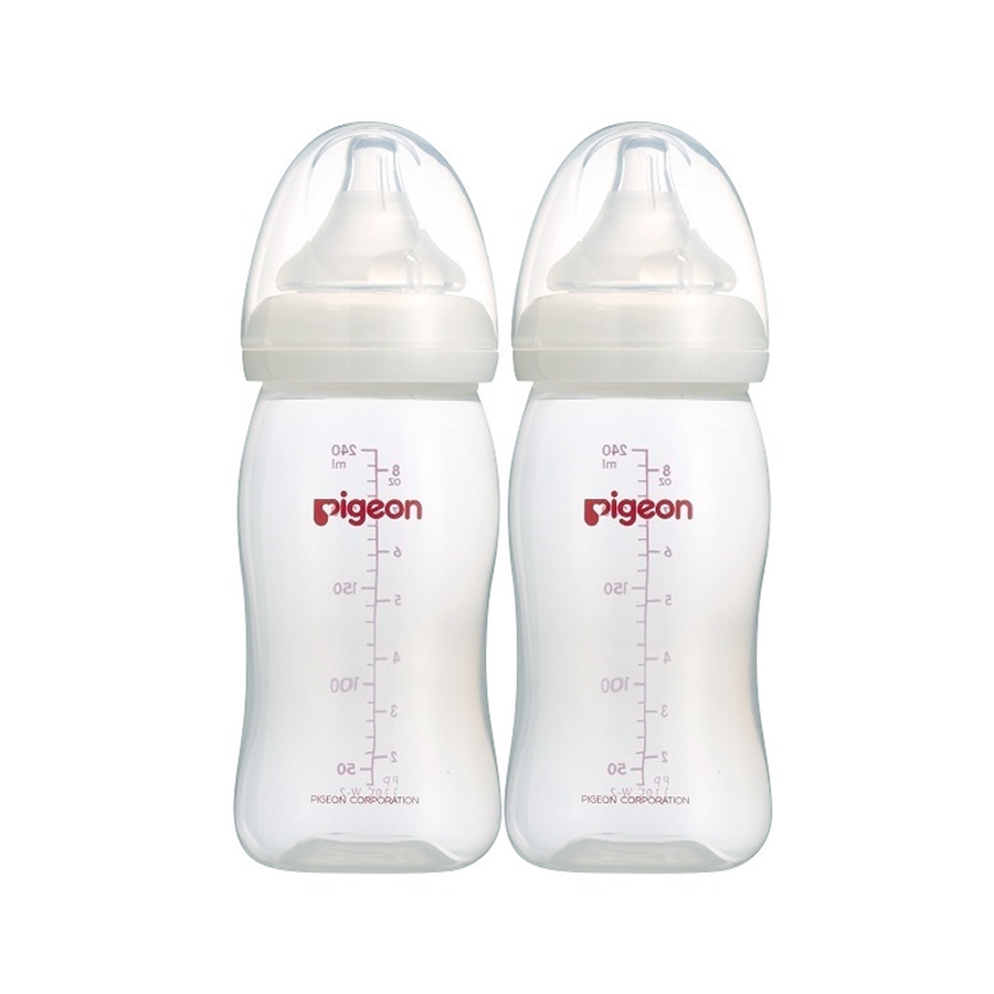 Pigeon Softtouch TM Peristaltic Plus Twin Pack Wn PP 240ml 