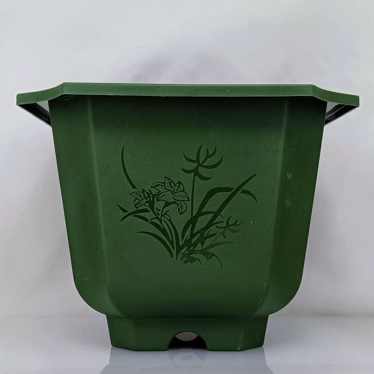 Laughing Buddha - Plastic Flower Pot Green - 3836 C