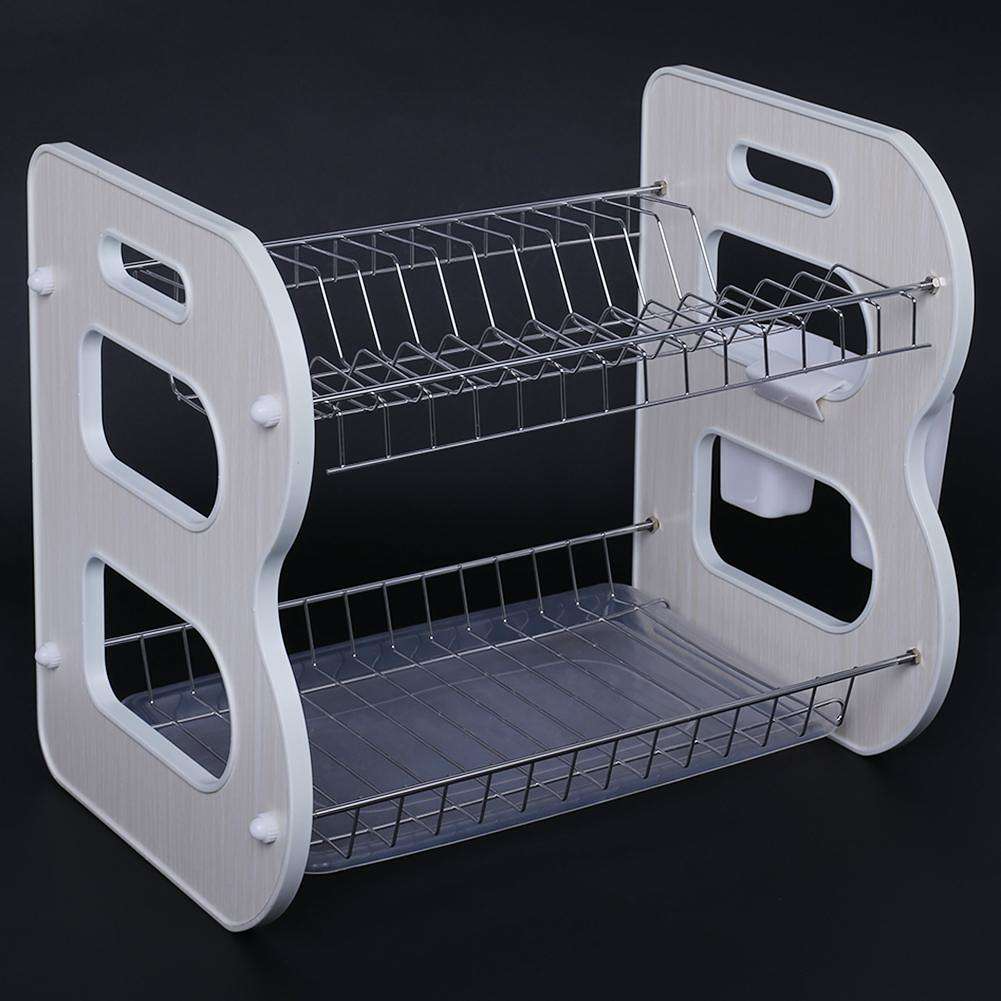 Laughing Buddha - Plate Rack 2 Layer PR-084 Wood Panel
