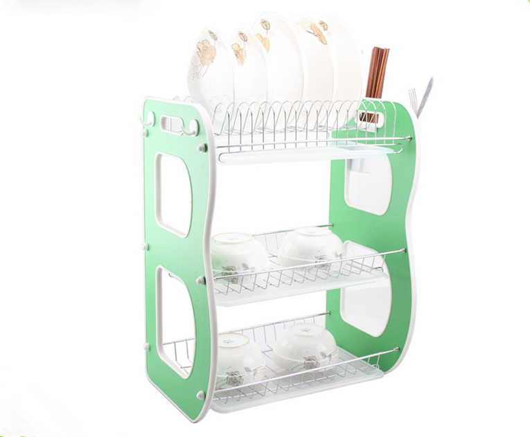 Laughing Buddha - Plate Rack 3 Layer PR-088 Wood Panel