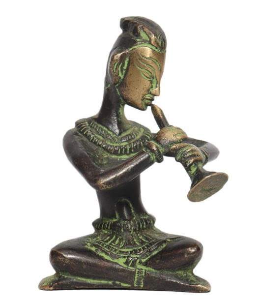 Seven Chakra Handicraft - 9cm Playing Piper Statue