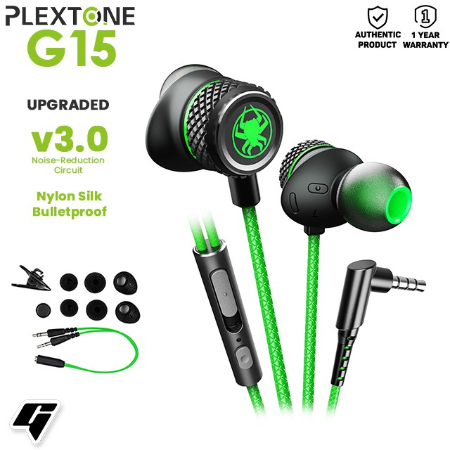 PLEXTONE G15 V3.0 IN-EAR GAMING HEADSET UPGRADED VERSION ERGONOMIC DESIGN WITH MICROPHONE