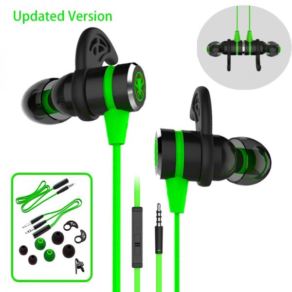 Plextone G20 3.5mm Gaming In-Ear Headphones with Microphone 86 Inch Long Cord for Mobile, Computer, Laptop, Psp