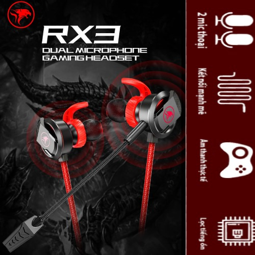 Plextone Mowi Rx3 3.5mm Dual Microphone Gaming Headphones