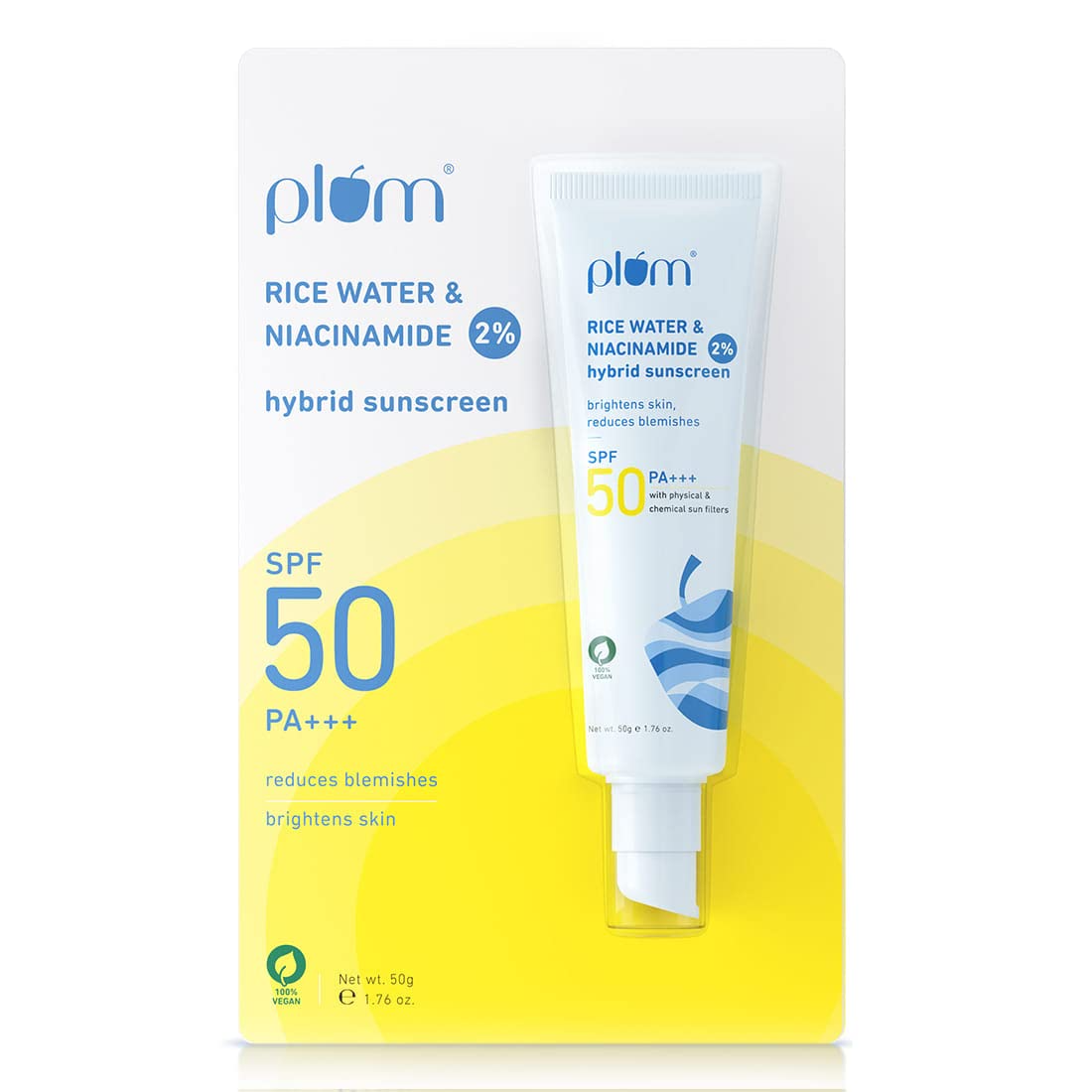 Plum Rice Water & Niacinamide 2% Hybrid Sunscreen 50mg