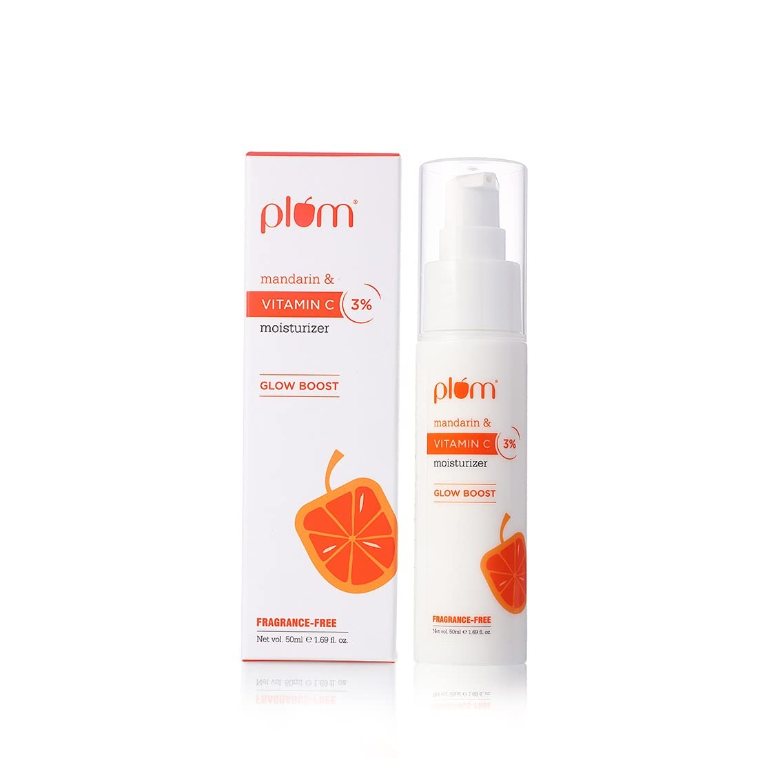 Plum 3% Vitamin C Moisturizer with Mandarin | For Glowing Skin | For Hyperpigmentation & Dull Skin | Improves Uneven Skin Tone & Elasticity | Fragrance-Free | 100% Vegan