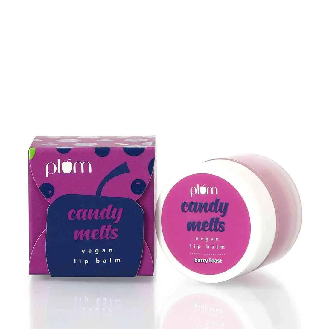 Plum Candy Melts Vegan Lip Balm | Berry Feast | With Natural UV Protection, Ultra Moisturization & Added Shine for Lips | 100% Cruelty Free