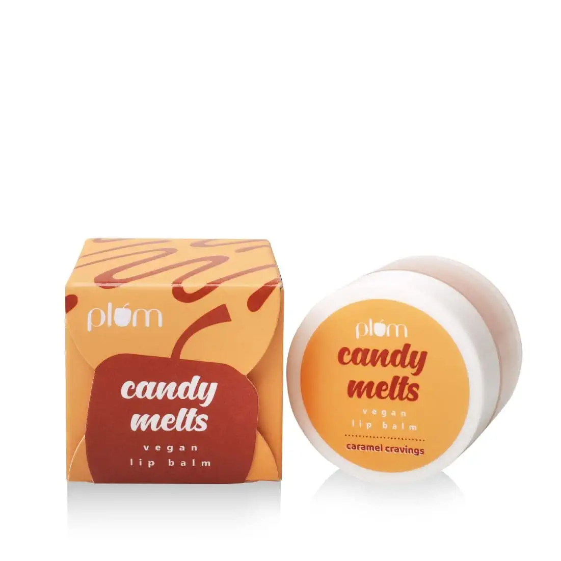 Plum Candy Melts Caramel Cravings Vegan Lip Balm | Heals Cracked | For Chapped Lips to Lighten| With UV Protection | 100% Cruelty-Free