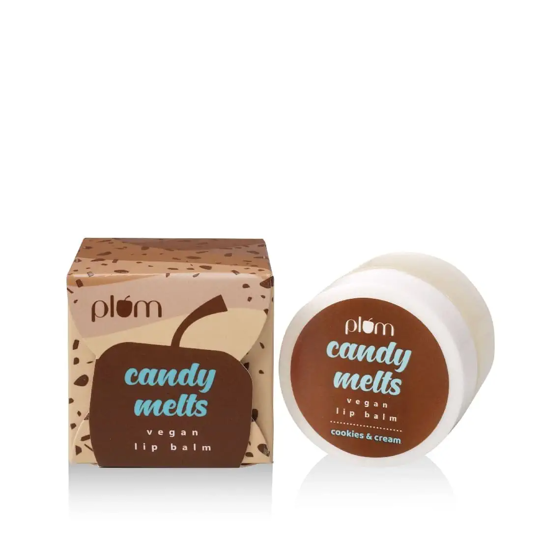 Plum Candy Melts Cookies & Cream Vegan Lip Balm | Heals Cracked | Chapped Lips to Lighten | With UV Protection | 100% Cruelty-Free