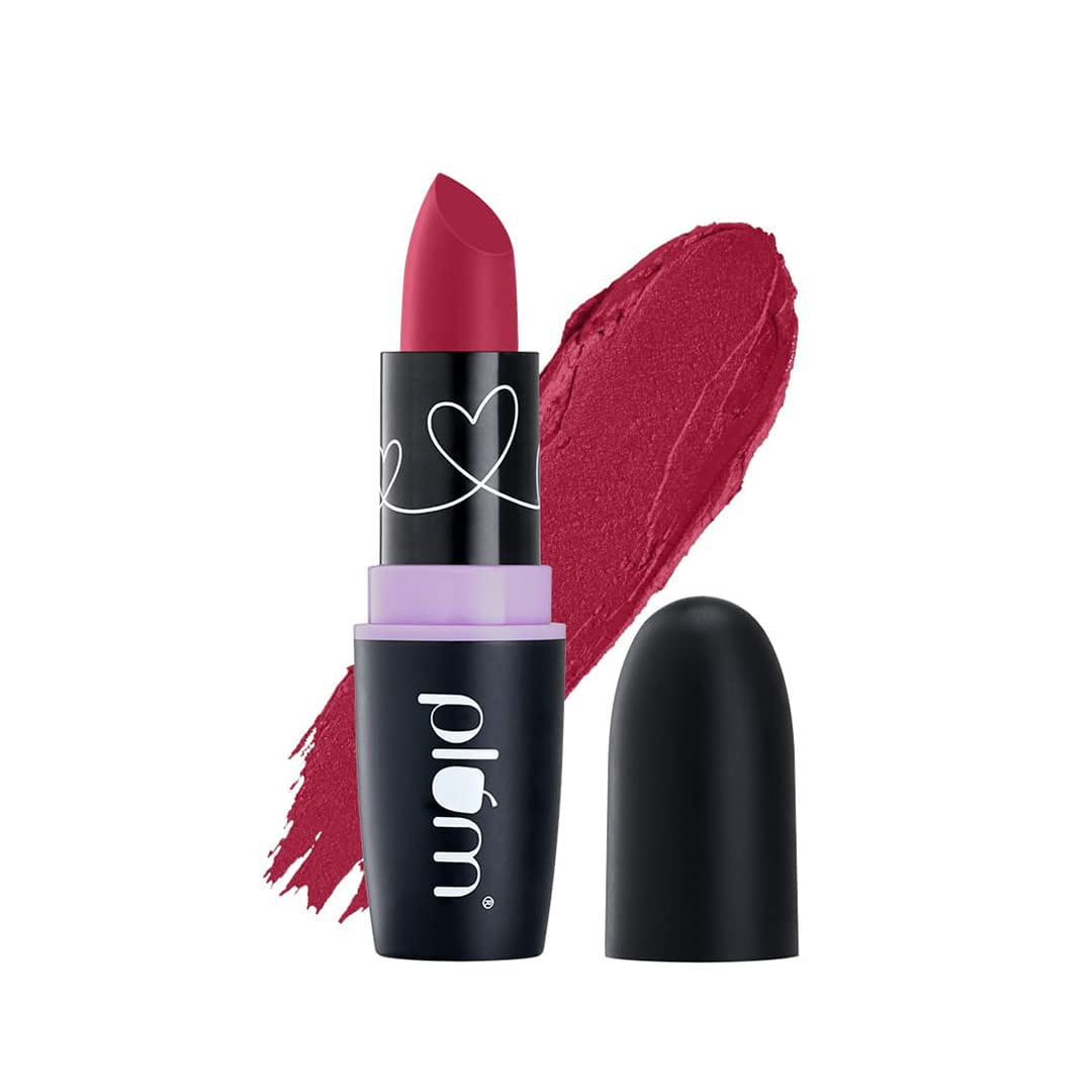 Plum Matterific Lipsticks 125 - Go Rouge | Highly Pigmented | Nourishing & Non-Drying | 100% Vegan & Cruelty Free